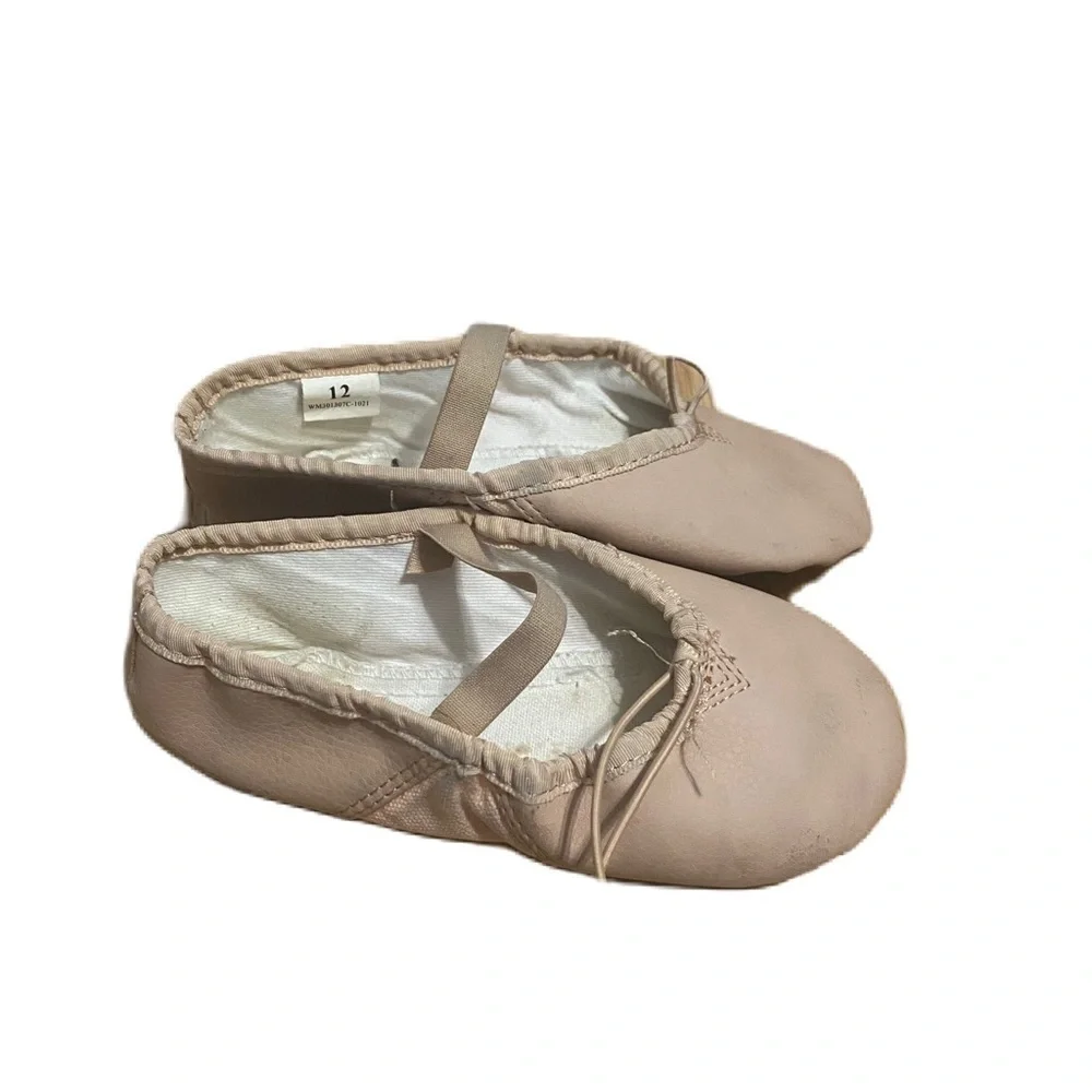 Pink Ballet Slippers Dance Shoes Sz 12 Toddler Girls